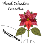 Floral Calendar - Block 12: Poinsettia Templates