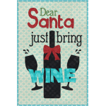 Santa, Bring Wine Mug Rug