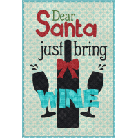 Santa, Bring Wine Mug Rug