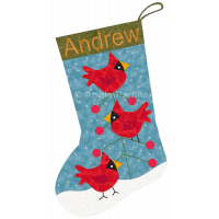 Three Cardinals Stocking
