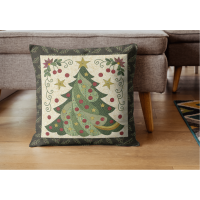 Elegant Christmas Tree Cushion Cover