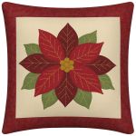 Poinsettia Bloom Cushion Cover