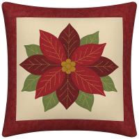 Poinsettia Bloom Cushion Cover