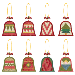 Paper Pieced Bell Ornaments