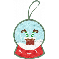 Upside Down Elf Snow Globe Ornament