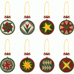 Paper Pieced Round Ornaments
