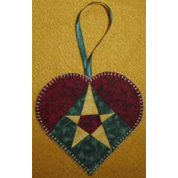 Paper Pieced Star Heart Ornament