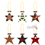 Paper Pieced Star Ornaments