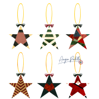 Paper Pieced Star Ornaments