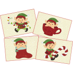 Cheeky Elves Mug Rug Set