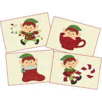 Cheeky Elves Mug Rug Set