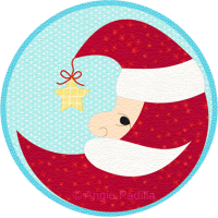 Crescent Moon Santa Candle Mat