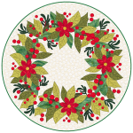 Holly Berry Wreath Candle Mat