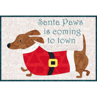 Santa Paws is Coming to Town Mug Rug