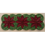 Folded Christmas Poinsettia  Table Runner