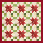 Variable Christmas Stars Lap Quilt