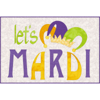 Let's Mardi Gras Mug Rug