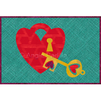Key to my Heart Mug Rug