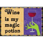 Wine is my Magic Potion Mug Rug
