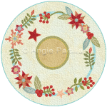 Christmas Flowers Candle Mat